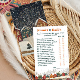 Winter Baby Shower Mommy or Daddy Snowy Game