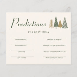 Winter Baby Shower Predictions Game