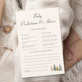 Winter Baby Shower Vorhersagen & Advice Game