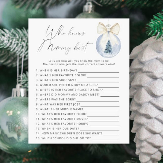 Winter Babydusche Wer Mama am besten kennt (Von Creator hochgeladen)