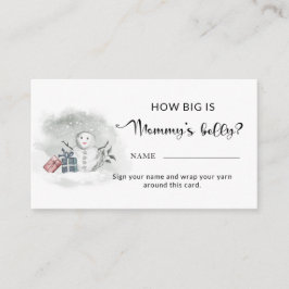 Winter Babydusche wie groß ist Mama's Bauch Begleitkarte