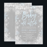 Winter-Babyparty-Einladungs-rustikale Einladung<br><div class="desc">Winter-Babyparty-Einladung.
Alle Entwürfe sind © PIXEL-PERFEKTIONS-PARTY Ltd.</div>
