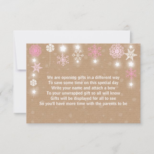 Winter-Babyparty-Geschenk-Gedichtkarte Einladung (Vorderseite)
