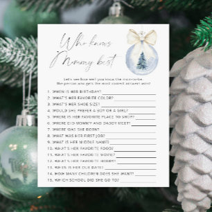 Winter-Babyparty Wer kennt Mama am besten