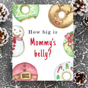 Winter-Babyparty Wie groß ist Mamas Bauch Poster