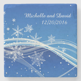 Winter Background Personalisiert Stone Untersetzer