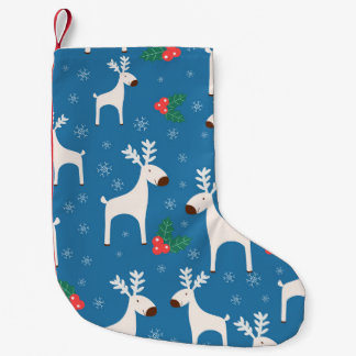 Winter background with deers ( seamless pattern)an kleiner weihnachtsstrumpf