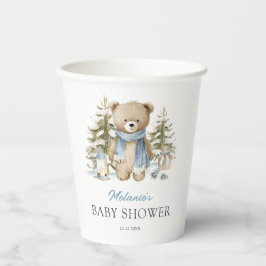 Winter-Bär-Aquarell-Baby-Party Pappbecher