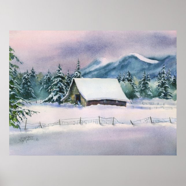 WINTER BARN by SHARON SHARPE Poster (Vorne)