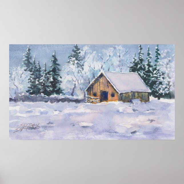 WINTER BARN by SHARON SHARPE Poster (Vorne)