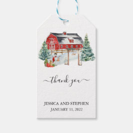Winter Barn Christmas Danke Geschenkanhänger