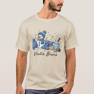 Winter-Basics-Schneemann-Weihnachten-Wetter-Gemütl T-Shirt