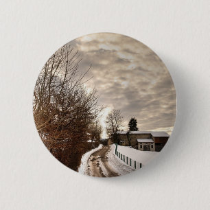 Winter-Bauernhof Button