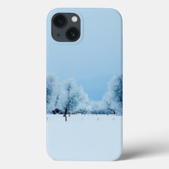Winter-Bauernhof Case-Mate iPhone Hülle (Rückseite)
