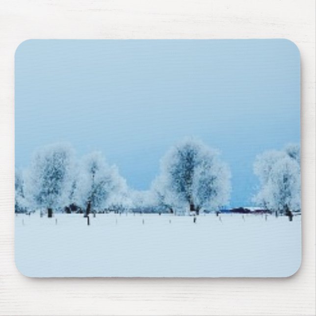 Winter-Bauernhof Mousepad (Vorne)