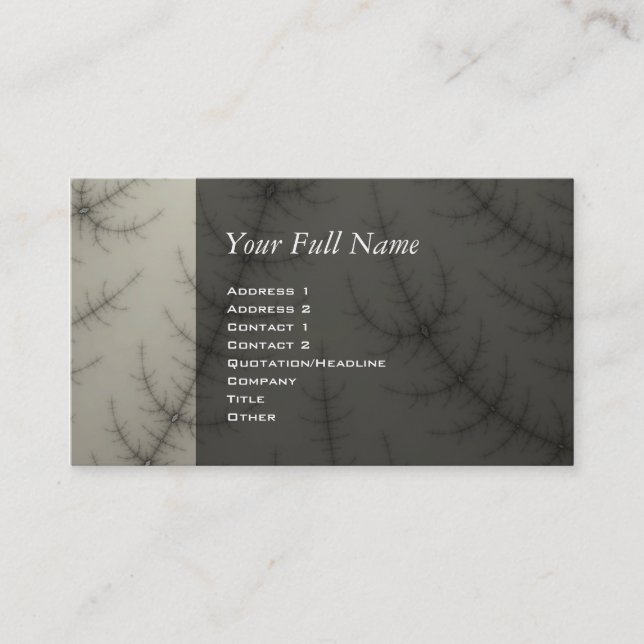 Winter-Baum-Fraktal Visitenkarte (Vorderseite)