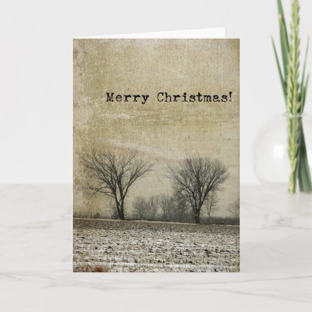 Winter-Baum-Schmutz, frohe Weihnachten (Vorderseite)