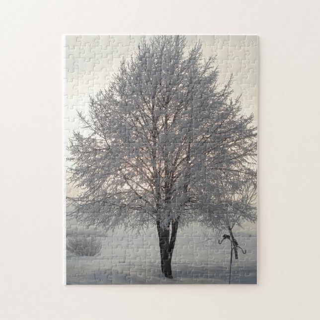 Winter-Baumpuzzlespiel (Vertikal)