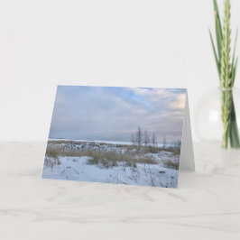 Winter Beach Landschaft Foto Blank Grußkarte Karte