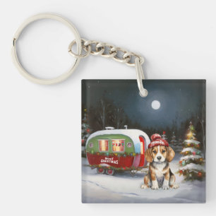 Winter-Beagle-Caravan-Weihnachtsabenteuer  Schlüsselanhänger