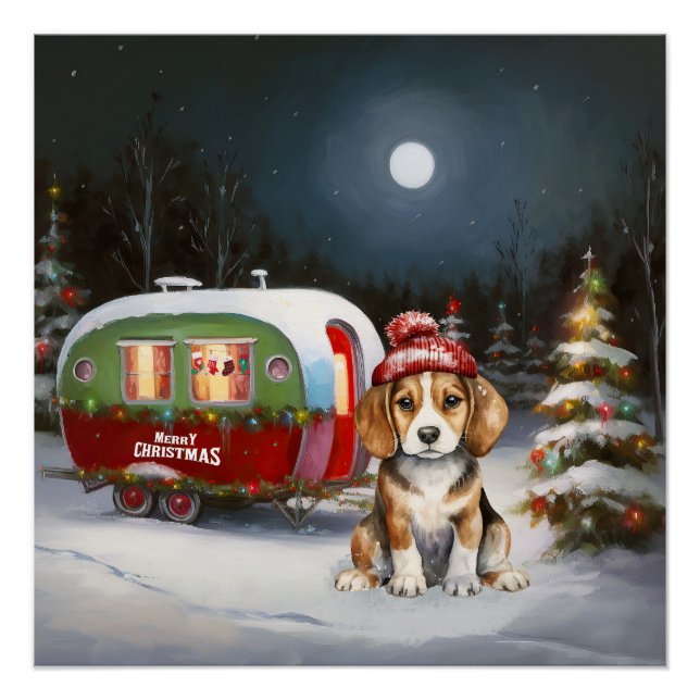 Winter Beagle Karawan Weihnachtsabenteuer Poster (Vorderseite)