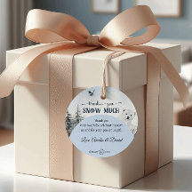 Winter Bear Bird Schnee Vielen Dank Baby Dusche