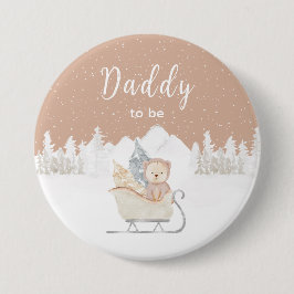 Winter Bear Brown Sleigh Daddy zu sein Button