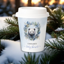 Winter Bear Watercolor Babydusche