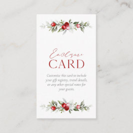 Winter-Beeren-Brautparty Begleitkarte