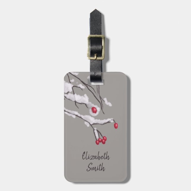 Winter-Beeren-Niederlassungen im Gepäckanhänger (Vorderseite vertikal)