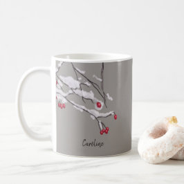 Winter-Beeren-Niederlassungen im Kaffeetasse