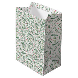 Winter-Beeren und Zweige Weihnachten-Tissue-Papier Mittlere Geschenktüte