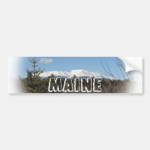 Winter bei Katahdin Autoaufkleber