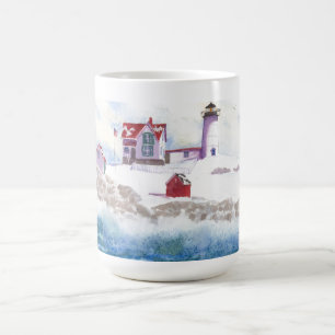 Winter bei Nubble LIghthouse Maine Tasse