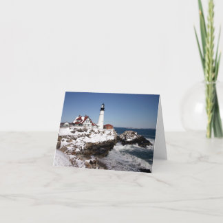 Winter bei Portland Head Light Karte