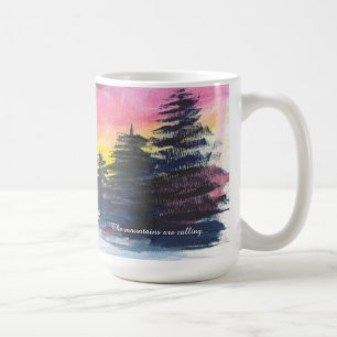 Winter-Berg-Majestät-Gemälde Kaffeetasse