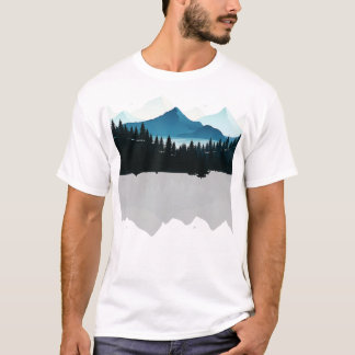 Winter Berg Relaxen Country View Camping Hiki T-Shirt