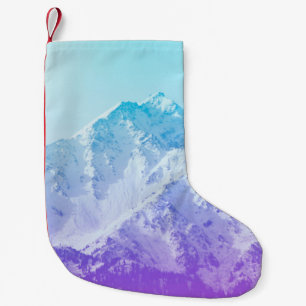 Winter-Berggipfel,Berg,Hipster,Gipfel,Foto,ba Kleiner Weihnachtsstrumpf