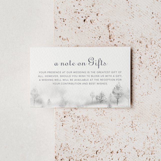 Winter-Bergwald Hochzeit wünschend gut Begleitkarte (Von Creator hochgeladen)