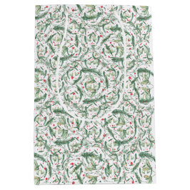 Winter Berries and branches Christmas Tissue Paper Mittlere Geschenktüte