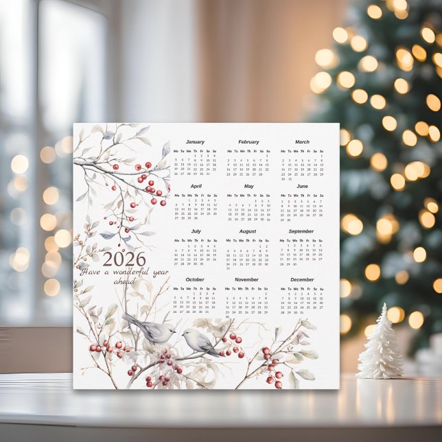 Winter Berries Birds Weihnachten 2026 Kalender (Von Creator hochgeladen)