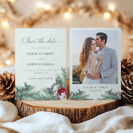 Winter Berries & Pine Foto: Save The Date