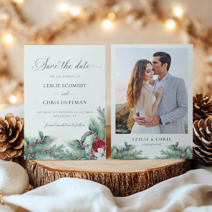 Winter Berries & Pine Foto: Save The Date