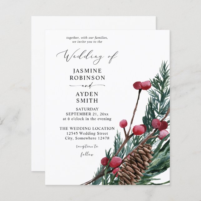 Winter Berries & Pine Greenerity Wedding (Vorne/Hinten)
