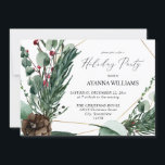 Winter Berries & Pine Greenery Feiertag Einladung<br><div class="desc">Senden Sie Ihren Gästen eine schöne Urlaubsparty mit Ihrer modernen Winter Berries & Pine Greenery Holiday Party Einladung.</div>