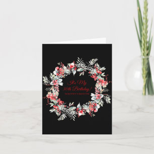 Winter Berry 30. Geburtstag Elegant Karte