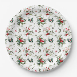 Winter Berry Christmas Pappteller