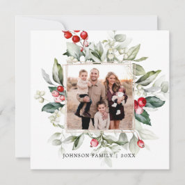 Winter Berry Family Foto Einladung