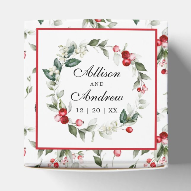Winter Berry | Hochzeitskranz Geschenkschachtel (Oben)
