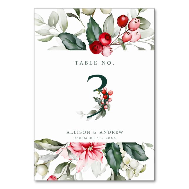 Winter Berry | TISCHNUMMER 3 (Rückseite)